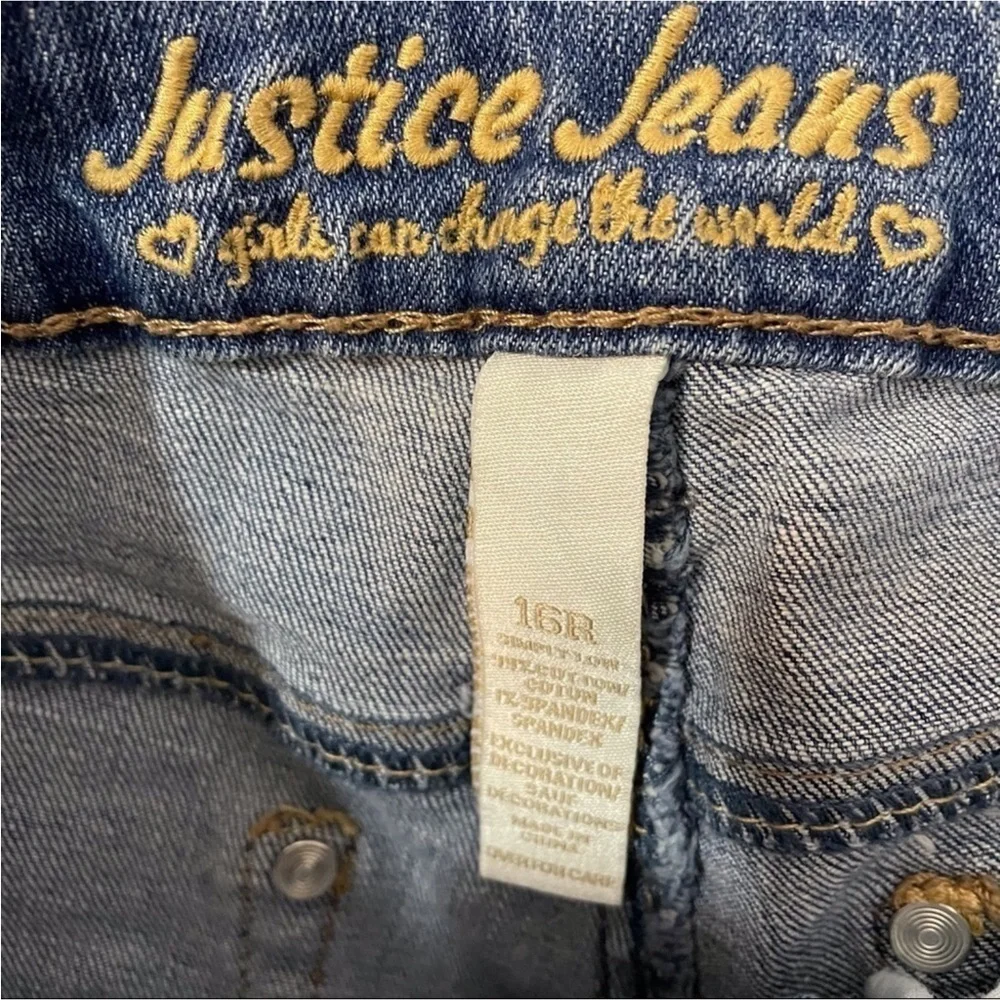 Justice Bootcut Distressed Jeans